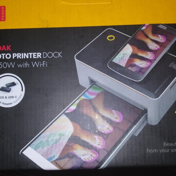 Kodak portable photo printer cell phone dock